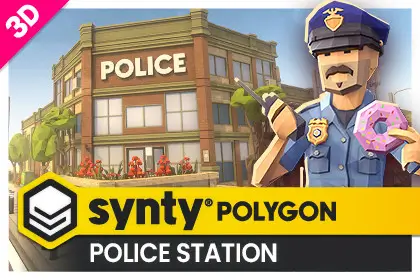 پکیج Police Station Pack – Synty POLYGON – Stylized Low Poly Assets