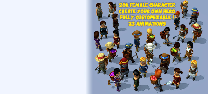 پکیج 20k Animated Fantasy Female Characters